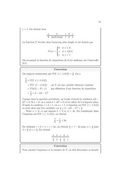 Exercices corrigÃ©s de probabilitÃ©s et statistique - Fabrice Rossi