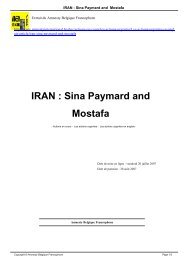 IRAN : Sina Paymard and Mostafa - amnesty.be
