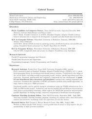 Resume (PDF) - Parasol Laboratory - Texas A&M University