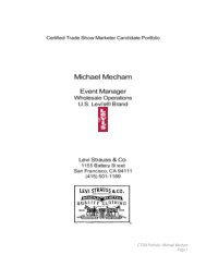 CTSM Portfolio / Michael Mecham Page 1