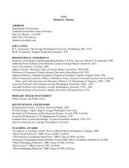 download pdf of curriculum vitae - Mercatus Center