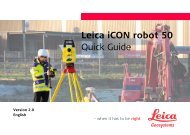 Leica iCON robot 50 Quick Guide