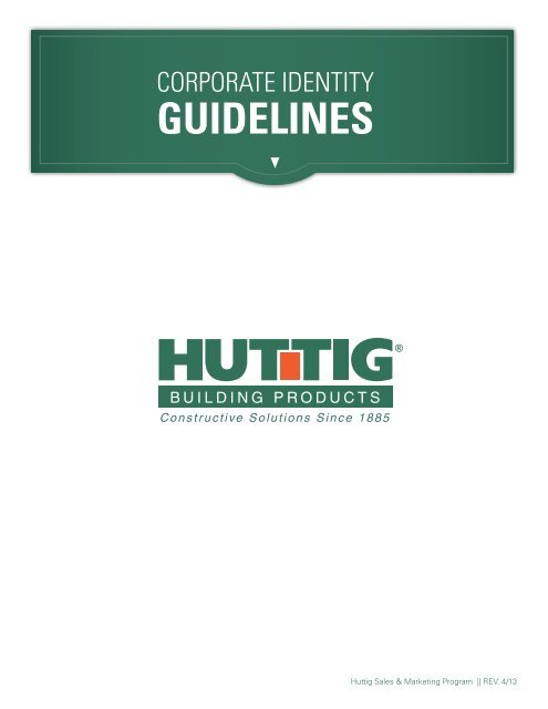 Brand Guidlines - Huttig Building Products