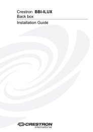 Crestron BBI-ILUX Back box Installation Guide