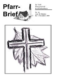 Pfarrbrief Nr. 14 - Pfarrei Kirchenthumbach