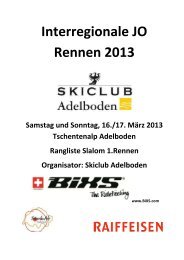 Rangliste - Skiclub Adelboden