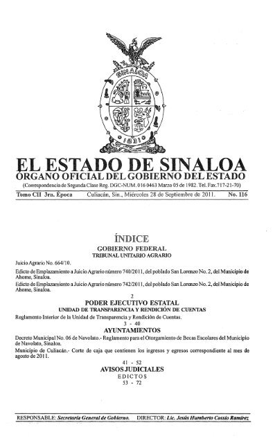 Reglamento Interior de la Unidad de Transparencia y Rendición de ...