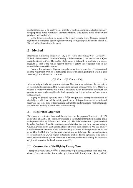 Evaluation of a Rigidity Penalty Term for Nonrigid Registration - elastix