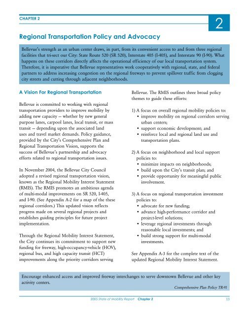 2005 State of Mobility Report - City of Bellevue