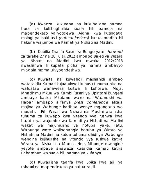 Read - bunge .parliament.go. tz