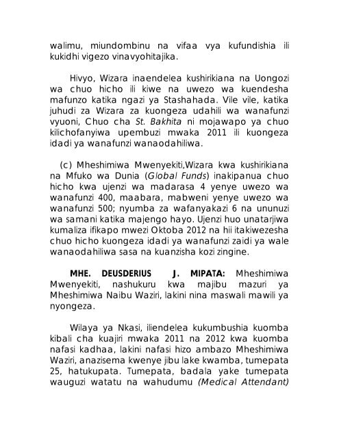 Read - bunge .parliament.go. tz