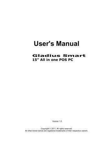 Gladius Smart User Manual - Touch Screens Inc.