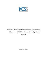 VlerÃ«simi i MbikÃ«qyrjes Demokratike dhe Mekanizmave tÃ« ... - QKSS