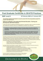 Post Graduate Certificate in OD-ETD Practices - The Institute of ...