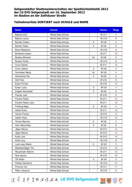 Teilnehmerliste 2012 Nach Schule und Name - Lg-evo-seligenstadt.de