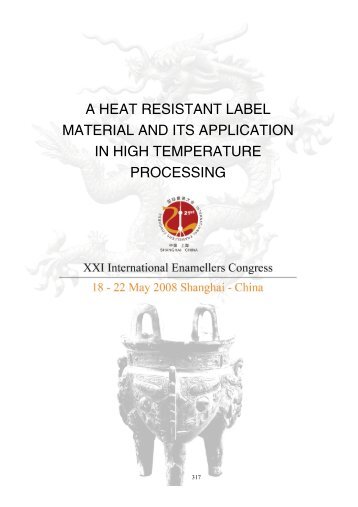 a heat resistant label material and its application in high temperature ...