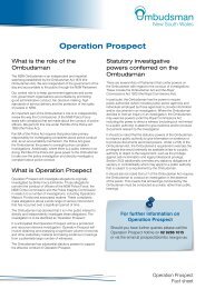 Operation Prospect - NSW Ombudsman