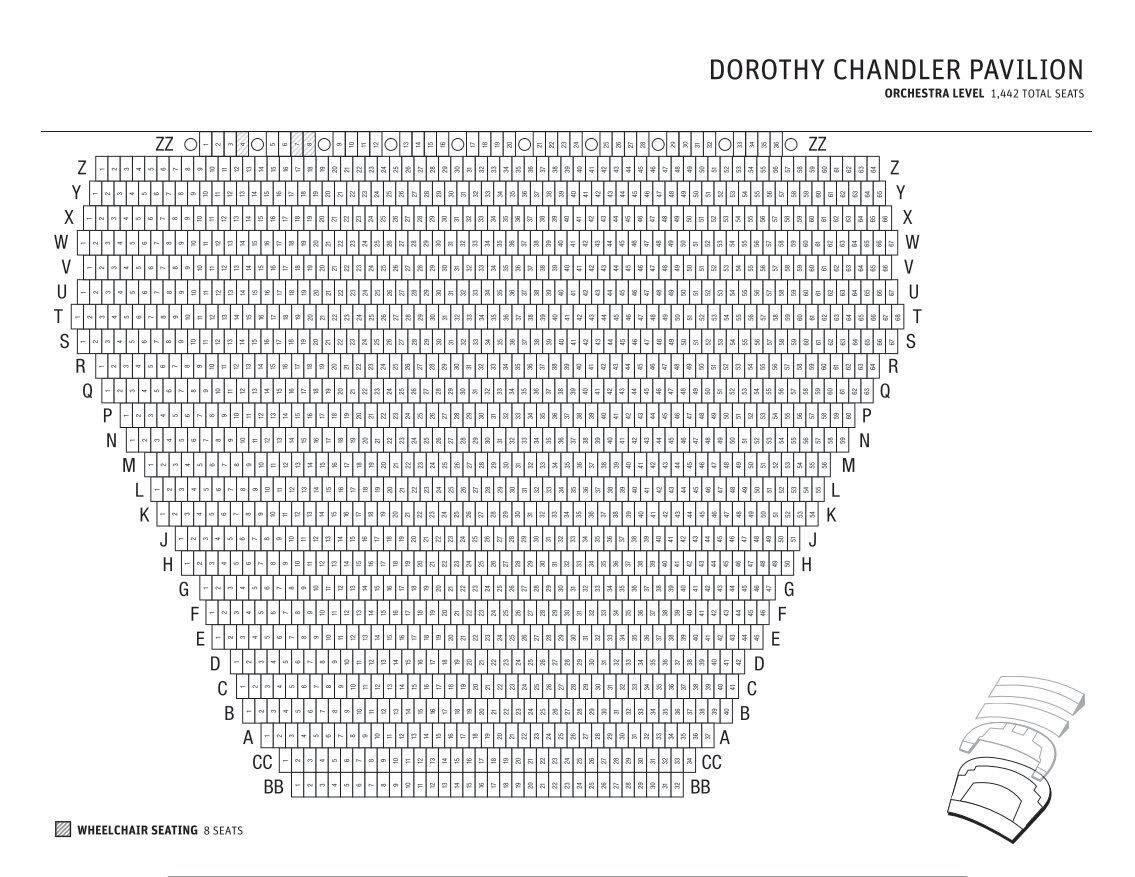Dorothy Chandler Seating Chart