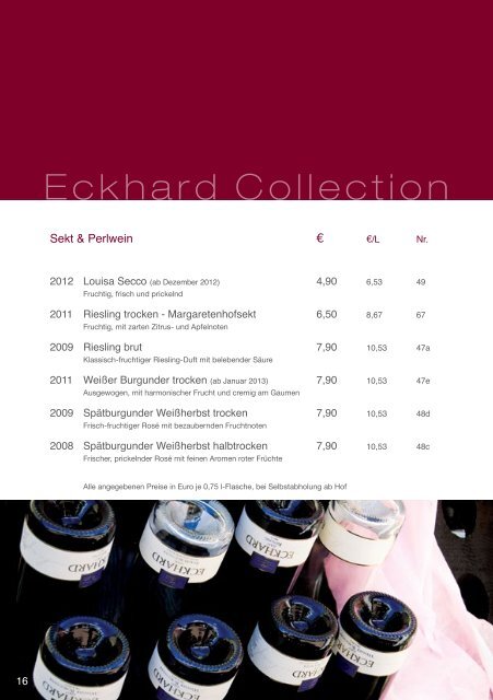 Weinkarte Ab-Hof 2012-2013 - Weingut Margaretenhof