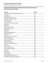 The 2013 International Builders' ShowÂ® Export Interest Directory as ...