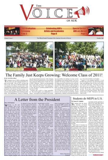 The Family Just Keeps Growing: Welcome Class of 2011! A ... - AUK