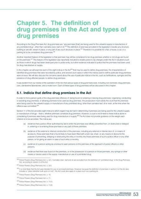 Review of the Police Powers (Drug Premises) Act 2001 - NSW ...