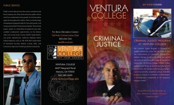 CTE Criminal Justice Brochure - Ventura College