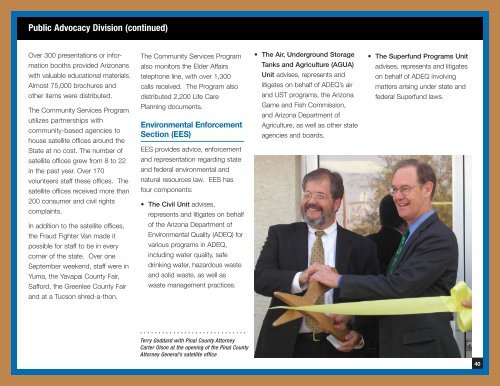 Arizona Attorney General Terry Goddard 2006 Annual Report