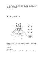 StN DATABASE: CONTENT AND GLOSSARY OF ... - Pollinators