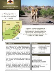 Tourbeschreibung als PDF - Afrika à la Carte Reisen