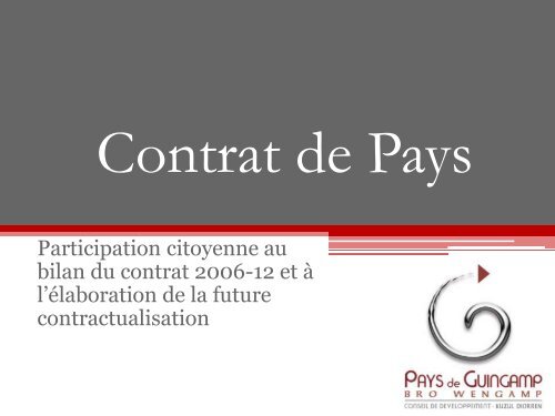 Contrat de Pays - Pays de Guingamp