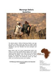 Mananga Safaris Sydafrika - African Adventure