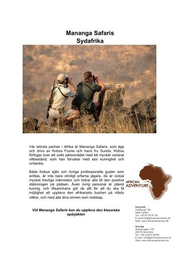 Mananga Safaris Sydafrika - African Adventure