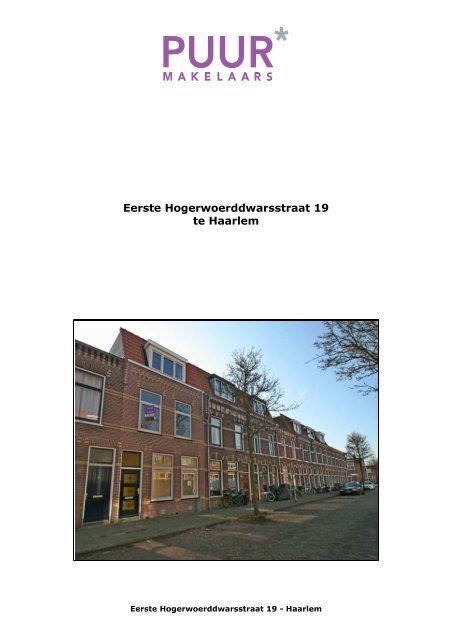 Eerste Hogerwoerddwarsstraat 19 te Haarlem - Funda