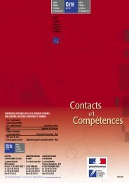 CompÃ©tences Contacts CompÃ©tences Contacts - Le CETE de l'Est