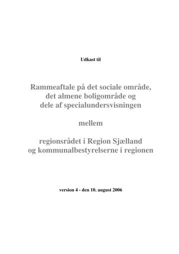 Rammeaftale på det sociale område, det almene ... - Greve Kommune