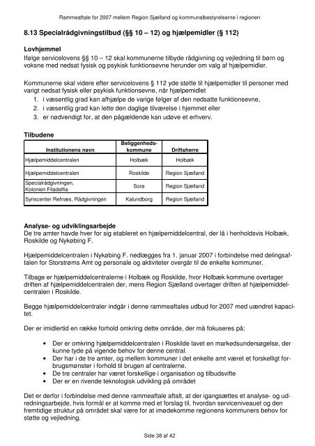 Rammeaftale på det sociale område, det almene ... - Greve Kommune