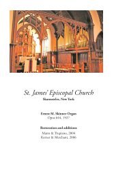 St. James' Episcopal Church - OHS Pipe Organ Database