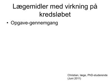 Adrenerg farmakologi - 2010 - Institutleder til klinisk medicin