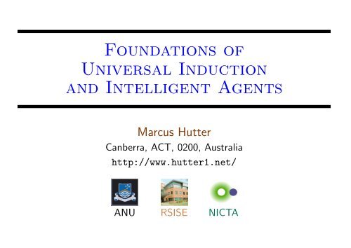 Slides in PDF - of Marcus Hutter