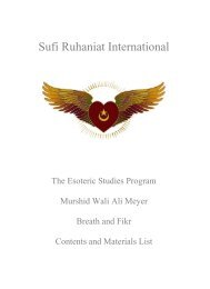 Course Contents and Materials - Sufi Ruhaniat International