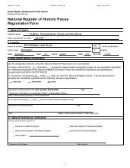 NPS Form 10 900 OMB No. 1024 0018 - Kentucky: Heritage Council