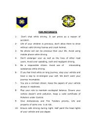 traffic dos and donts on the roads - Jammu & Kashmir Police