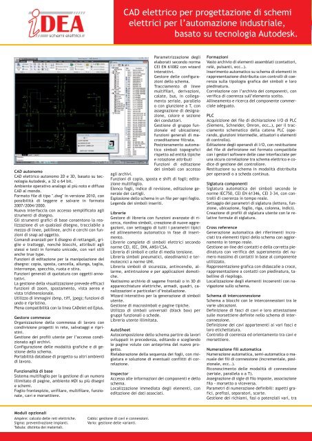 CAD elettrico per progettazione di schemi elettrici ... - Electro Graphics