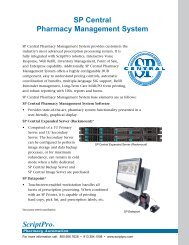 SP Central Pharmacy Management System - ScriptPro