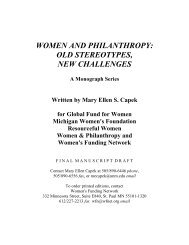 women and philanthropy: old stereotypes, new challenges