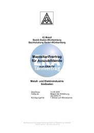 Manteltarifvertrag fÃ¼r Auszubildende - IG Metall Baden-WÃ¼rttemberg