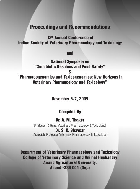 Proceedings and Recommendations 