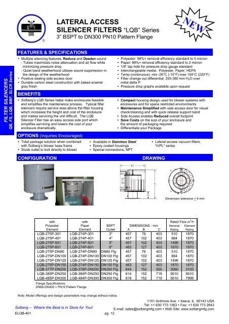 INLET FILTER SILENCERS/ SILENCERS - Ross Brown Sales