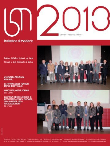 marzo 2013 (pdf - 1.4 MB) - Ordine Provinciale dei Medici Chirurghi ...